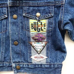 Vintage Buggle Boy patch work jean jacket 2T
